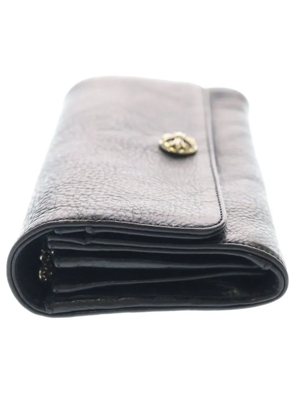Chrome Hearts Judy Cross Ball Button Leather Wallet Black